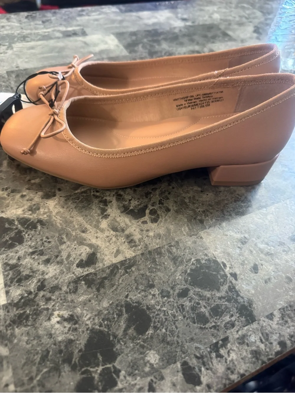Time and Tru Tan Bow Ballet Flats